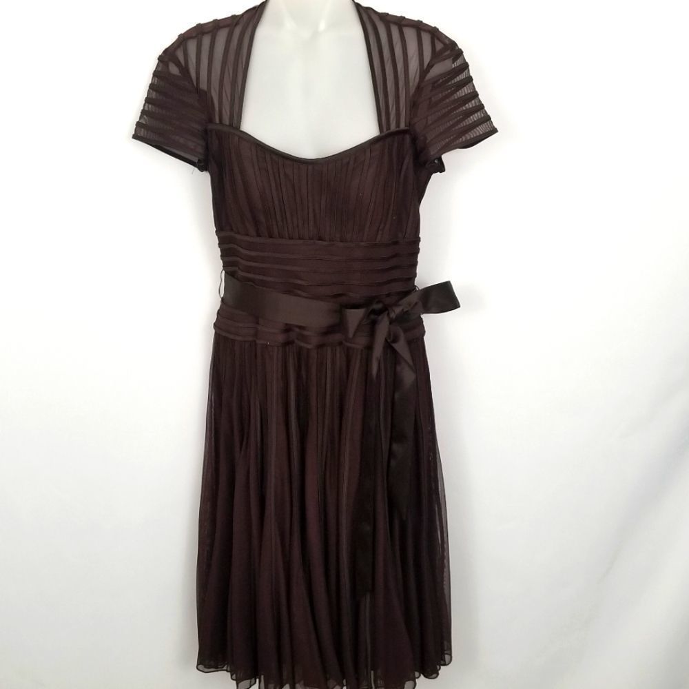 Js Collections Sweetheart Neck Mesh & Satin Dress… - image 2